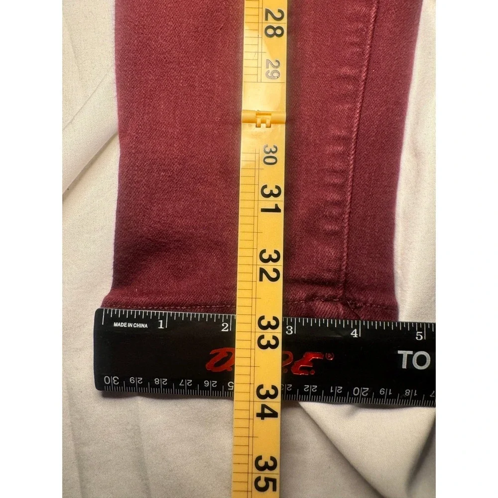 Sanctuary Social Ankle Skinny Pants Women 27/4 Burgundy Standard Rise‎ Workwear